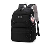 Aucuu Sac à dos scolaire Femme, Multifonctionnel Collège Sac à Dos, 12.2"x7.1"x17.7", Multi-poches Sac à Dos Femme, Grande capacité Casual Léger Sacs a dos, Pour Voyage, Université