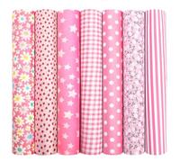 Aucuu Tissus Coton Couture, Lot de 7 50*50cm Tissus Imprimés, 100% Coton Tissu pour Patchwork, pour Passionnés de Couture, Adultes et Enfants, Poupées DIY, Coutures, Vêtements, Décoration D'intérieur