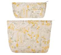 Aucuu Trousse de Maquillage Brodée Ensemble 2 Pièces (Grand + Petit), Trousse de Toilette Portable pour Voyage, Quotidien, Cours & Sorties, pour Femmes à Anniversaire, Occasions Spéciales