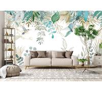 Audace Liberté® Papier Peint Panoramique Soie 400 x 280 cm sur mesure taille Fresque Murale 3D Plantes Tropicales Feuilles Fond De Fleurs pour Salon Chambre Décoration Murale