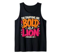 Audacieux comme Un Lion Proverbes 28:1 Écriture biblique chrétienne Débardeur