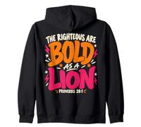 Audacieux comme Un Lion Proverbes 28:1 Écriture biblique chrétienne Sweat à Capuche