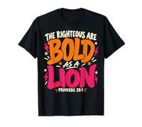 Audacieux comme Un Lion Proverbes 28:1 Écriture biblique chrétienne T-Shirt