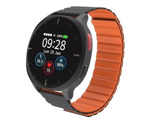 Audar E2 - Montre Connectée Senior avec Détection de Chute et SOS - Surveillance 24/7 Tension Artérielle/Fréquence Cardiaque/SpO₂/Température, Rapports Bien-être par IA, Fonctionne sans Portable/App