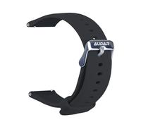 Audar STR001B-M Bracelet de Remplacement pour Montre Audar E2 - Bracelet en Silicone à Boucle Adrillon, Confortable et Universel pour Hommes Femmes, Etanche et Lavable, Contour 125-220mm - Noir