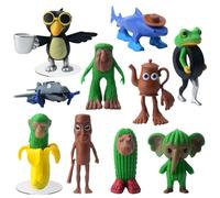 Audasi 10 Pcs Tung Tung Tung Sahur Figures, Jeu De Figurines De Collection Tralalero Tralala Jouet De Bureau Requin Singe Créatif Et Autres Jouets pour Enfants Et Adultes