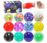 Audasi 12 Pièces Balles Anti-Stress, Boules Sensorielles Fidget Boules Squeeze Squishy Jouet Anti Stress Balle Sensorielle pour Enfants et Adultes se Détendre Soulager l'anxiété et Apaiser