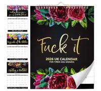 Audasi 2026 Tired-Ass Women Calendar, 2026 Fu_ck it Calendar, Calendrier hebdomadaire des organisateurs, Calendrier mural 2026 à suspendre, nouveauté/humour/année