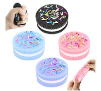 Audasi 4Pcs Taba Squishy Biscuit Jouet Anti-Stress Jouet De Simulation De Pincement De Biscuit Jouet De Simulation De Biscuit Jouet De Décompression Ultra Doux