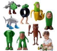Audasi 8 Pcs Tung Tung Tung Sahur Figures, Jeu De Figurines De Collection Tralalero Tralala Jouet De Bureau Requin Singe Créatif Et Autres Jouets pour Enfants Et Adultes