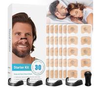 Audasi Bande Nasale Magnétique, 60 Pièces Magnetic Nasal Strips Anti Ronflement écarteur Nasal Bandelettes Nasales Patch Nasal Aimant Dilatateur Nasal pour homme femme