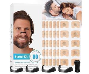 Audasi Bande Nasale Magnétique, 60 Pièces Magnetic Nasal Strips Anti Ronflement écarteur Nasal Bandelettes Nasales Patch Nasal Aimant Dilatateur Nasal pour homme femme