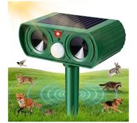 Audasi Répulsif Chat Ultrason, Répulsif Chat Exterieur Répulsif pour Chats Ultrason Solaire Répulsif pour Chiens Solaire Imperméable avec Détecteur et Flash pour Chats Chiens Renards Martres
