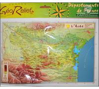 Aude 21 x 31,3 cm Carte en relief - Collectif - Georelief - Objet dérivé - Jeux livres objets