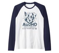 AuDHD Autisme Et TDAH Chat Chien Les Deux Amoureux des Animaux De Compagnie Drôle Manche Raglan