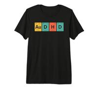 AuDHD Tableau périodique Autisme+TDAH pour Nerds Retro T-Shirt Haut de Gamme