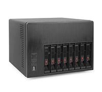 AUDHEID K7 Boîtier NAS 8 baies compatible avec les boîtiers d'ordinateur, carte mère Micro-ATX Mini-ITX, 3 ventilateurs, plateau de 8 x 2,5/3,5", serveur de stockage réseau pour la maison (sans