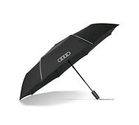 Audi 3122200400 Parapluie de poche Noir avec logo anneaux, Noir, Moderne