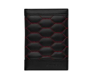 Audi 3152201500 Étui de Protection en Cuir pour Carte d'identité de Voiture Noir/Rouge Audi Sport Design