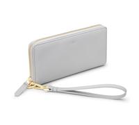 Audi 3152400200 Portefeuille en Cuir avec dragonne pour Femme Protection RFID Gris, Gris, ca. 19 x 10,5 x 2,5 cm, Classique