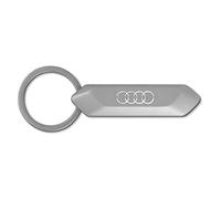 Audi 3182100400 Porte-clés avec logo en acier inoxydable Argenté Taille Unique