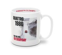 Audi 3292500900 Quattro Kaipola 1986 Tasse à café en porcelaine Blanc