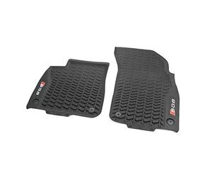 Audi 4M8061221A041 Lot de 2 Tapis de Sol en Caoutchouc Avant Toutes Saisons Noir/Rouge avec Inscription SQ8