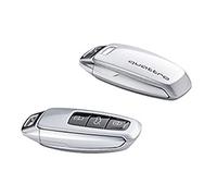 Audi 4N0071208BZ7G Coque de clé avec Logo Quattro Uniquement pour clé 8Y0959754 4N0959754 (Argent Floral)