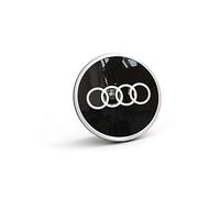 Audi 81A601170 Capuchon de moyeu (1 pièce) pour enjoliveur, cache-moyeu, cache-roue, couvercle de jante, noir/argent