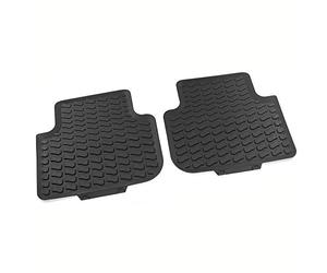 Audi 83A061511041 Lot de 2 Tapis de Sol arrière en Caoutchouc pour Toutes Saisons Noir