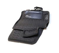Audi 83B061501041 Lot de 2 Tapis de Sol Avant en Caoutchouc de qualité supérieure pour Toutes Saisons avec Inscription Q3 Noir