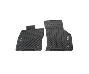 Audi 8Y1061501041 Lot de 2 Tapis de Sol en Caoutchouc pour Toutes Saisons avec Inscription A3 Noir