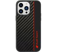 Audi Apple iPhone 14 Pro Housse Case Cover Bande de fibre de carbone