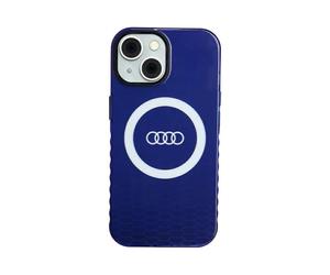 Audi AU-IMLMIP15-Q5/D2-BE Étui IML Big Logo MagSafe, bleu - iPhone 15 / 14 / 13