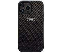 Audi AU-TPUPCIP14P-R8/D2-BK Coque Rigide en Fibre de Carbone pour iPhone 14 Pro 6,1" Noir