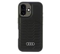 Audi AU-TPUPCMIP16-GT/D3-BK Étui en cuir synthétique pour iPhone 16 6,1" Noir