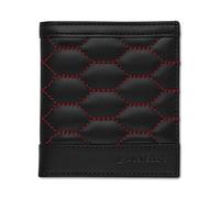 Audi collection 3152201300, Mini Portefeuille en Cuir pour Homme avec Protection RFID Noir/Rouge Unisex, Taille Unique
