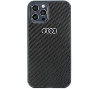 Audi Coque de protection rigide en fibre de carbone pour iPhone 12/12 Pro 6,1" Noir AU-TPUPCIP12P-R8/D2-BK