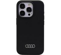 Audi Coque de protection rigide en silicone pour iPhone 15 Pro 6,1" AU-LSRIP15P-Q3/D1-BK