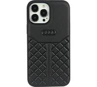 Audi Étui en cuir véritable pour iPhone 13 Pro/13 6,1" Noir rigide AU-TPUPCIP13P-Q8/D1-BK