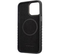 Audi Étui en Cuir véritable pour iPhone 15 Pro 6,1" Noir et Rouge AU-TPUPCMIP15P-R8/D3-RD