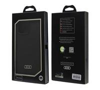 Audi Coque en silicone AU-LSRIP16PM-Q3/D1-BK pour iPhone 16 Pro Max 6,9" Noir