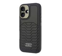 Audi Étui en cuir synthétique AU-TPUPCMIP16-GT/D3-BK pour iPhone 16 6,1" Noir