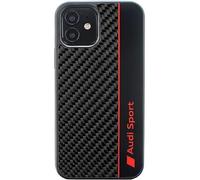 Audi Coque rigide en fibre de carbone pour iPhone 12/12 Pro 6,1" Noir