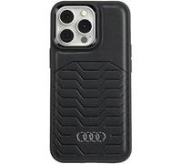 Audi Étui en Cuir synthétique pour iPhone 15 Pro 6,1" Noir hardcase AU-TPUPCMIP15P-GT/D3-BK