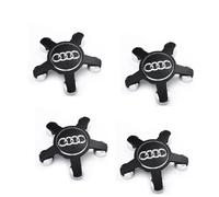 Audi Jeu De Bouchons De Quatre Jantes En Aluminium, Noir, 5 Radios, Logo, 134 Mm, Audi, 4 F0601165 N, Pour Audi A4, A5, A6, S6, Q5, Q7, R8, Rs4, Rs6, Tt, S Line