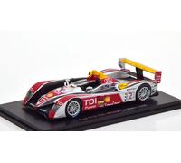 Audi R10 Tdi #2 Win Le Mans 2008 Capello Kristensen Mcnish Spark Hachette S-Lm6 1/43 24h-Spark Multicolore