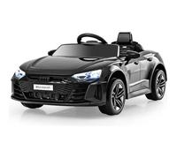 AUDI RS e-tron GT Voiture Electrique 12 V Enfants avec Télécommande 2,4G, 2 Portes Ouvrables, Musique, Klaxon, Lumières LED, Noir