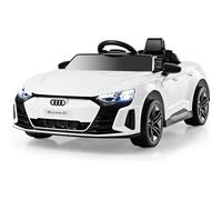 AUDI RS e-tron GT Voiture Electrique 12 V Enfants avec Télécommande 2,4G, 2 Portes Ouvrables, Musique, Klaxon, Lumières LED, Blanc