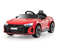 AUDI RS e-tron GT Voiture Electrique 12 V Enfants avec Télécommande 2,4G, 2 Portes Ouvrables, Musique, Klaxon, Lumières LED, Rouge